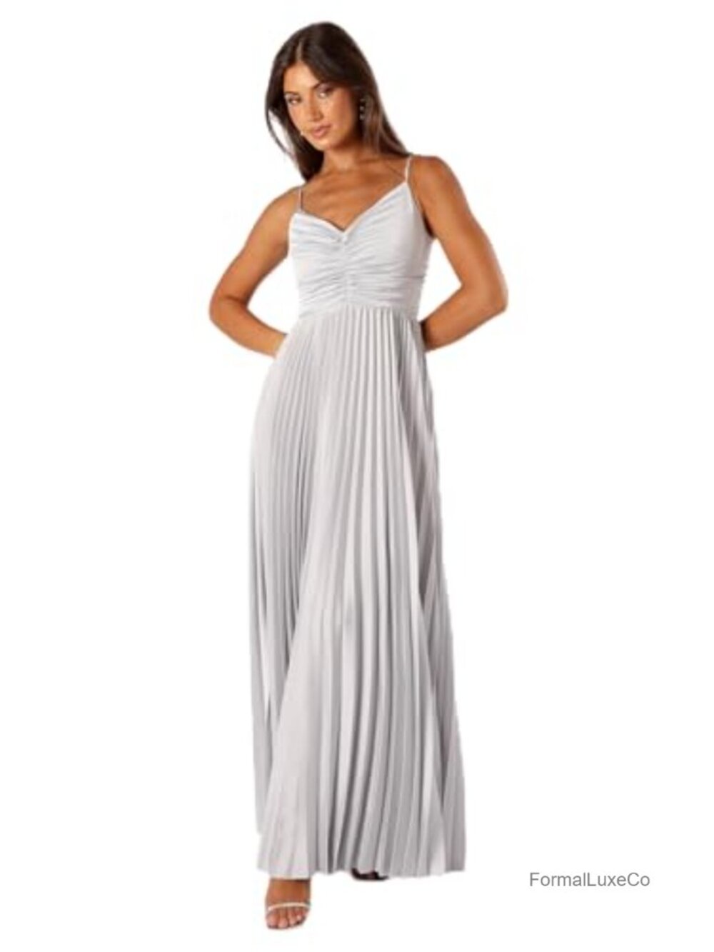 Petal & Pup Naira Pleated Maxi Dress Formal Wedding